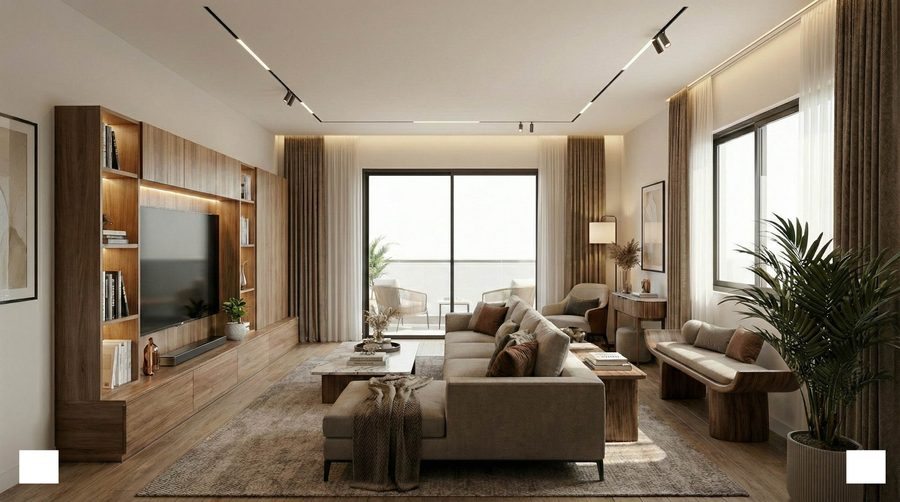 Salon konsept minimal stil iç mekan tasarımı, İzmir