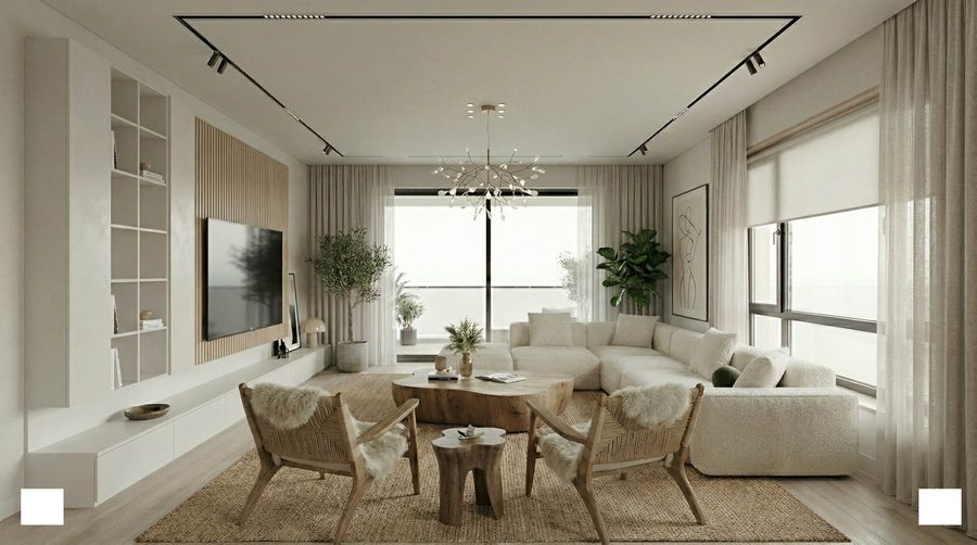 Salon konsept modern stil iç mekan tasarımı, İzmir